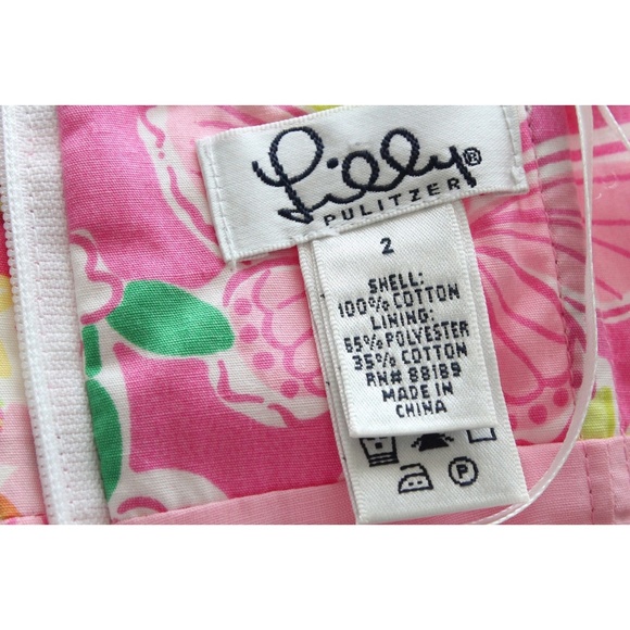 Lilly Pulitzer Strapless Patchwork Dress Size 2 - Picture 6 of 6